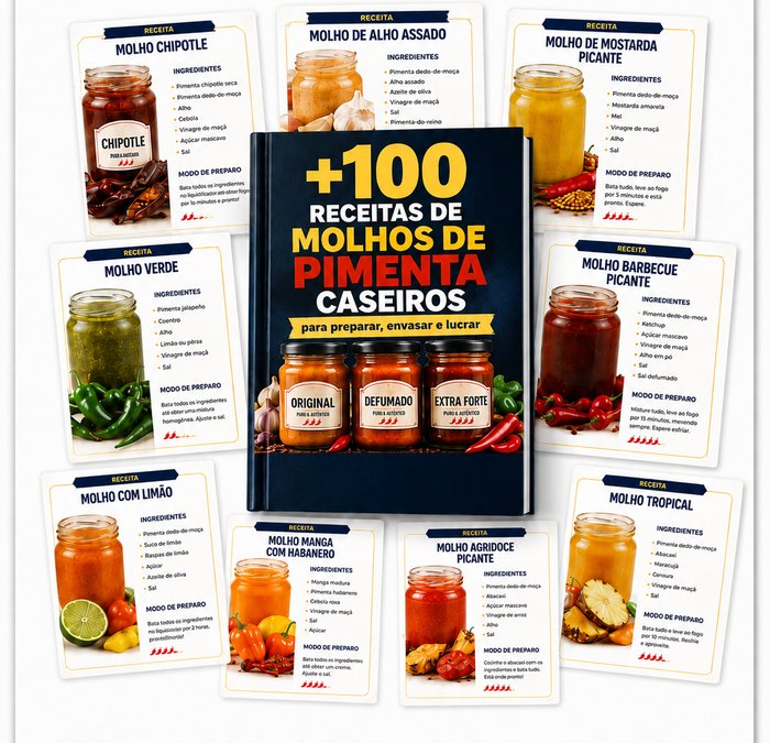 Método Molhos de Fogo - livro digital, celular e tablet com as receitas